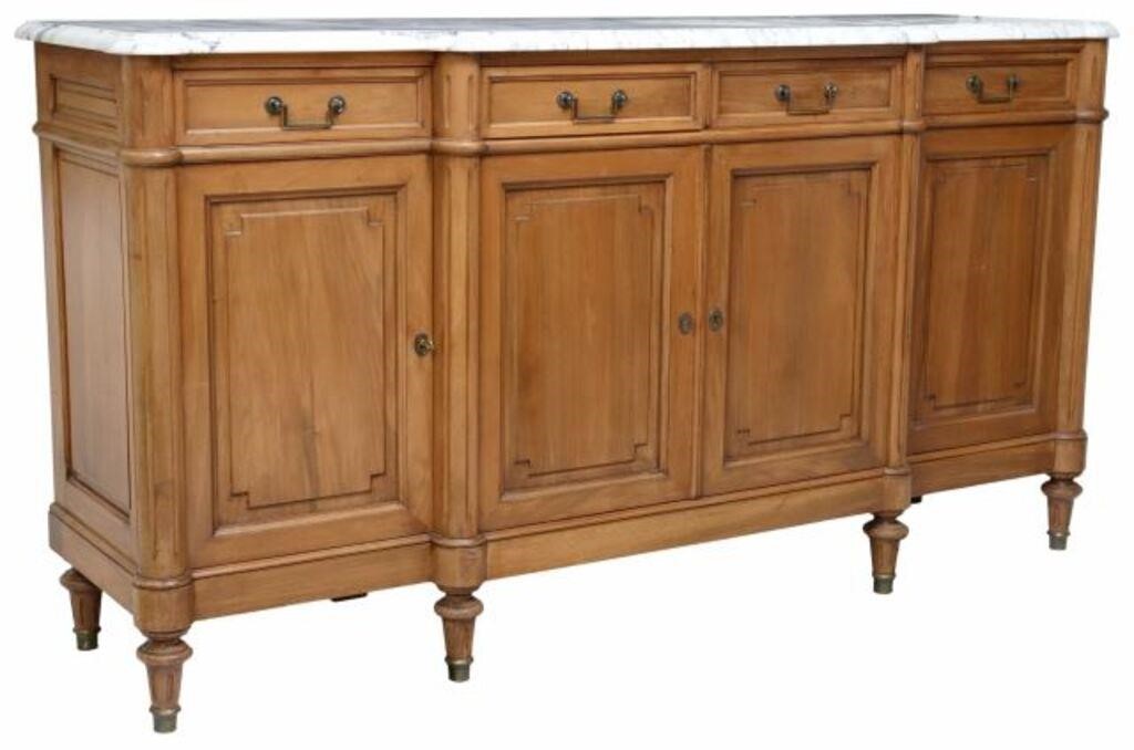 Appraisal: French Louis XVI style walnut sideboard th c having shaped