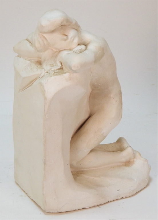 Appraisal: GEORGE AARONS MCM PLASTER FEMALE NUDE SCULPTURE Gloucester Massachusetts -