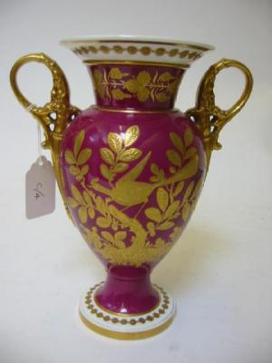 Appraisal: A SPODE PORCELAIN GARNITURE VASE early th century of baluster