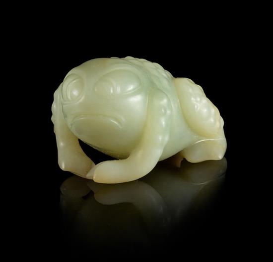 Appraisal: Sale Lot A Carved Celadon Figure of a Toad the