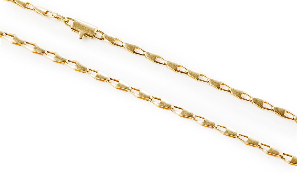 Appraisal: An ct gold chain composed of fancy links g Estimate