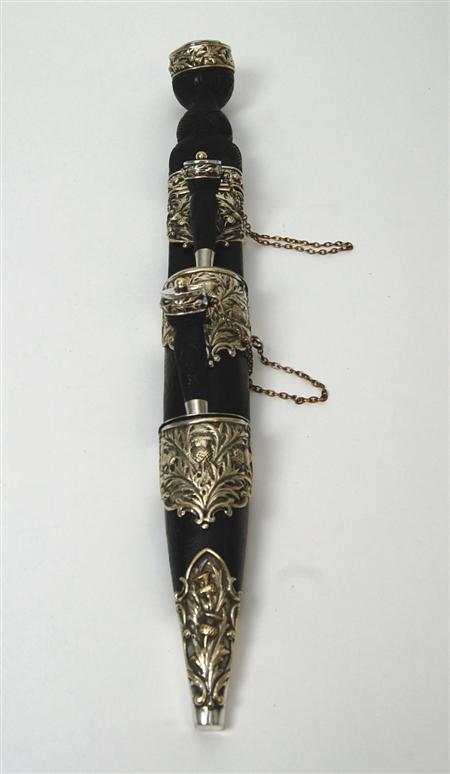 Appraisal: A silver plated Scottish Police dirk R G Lawrie of