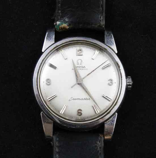 Appraisal: A gentleman's steel Omega Seamaster Automatic wrist watch with Arabic