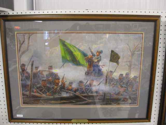 Appraisal: Mort Kunstler Civil War Lithograph ''Rebel sons of Erin'' signed