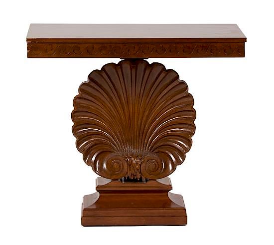 Appraisal: Edward Wormley American - Dunbar c Shell Console Table model