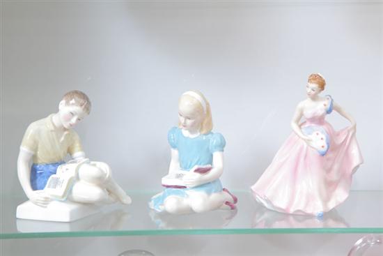 Appraisal: THREE ROYAL DOULTON FIGURINES ''Treasure Island'' HN '' h ''Invitation''