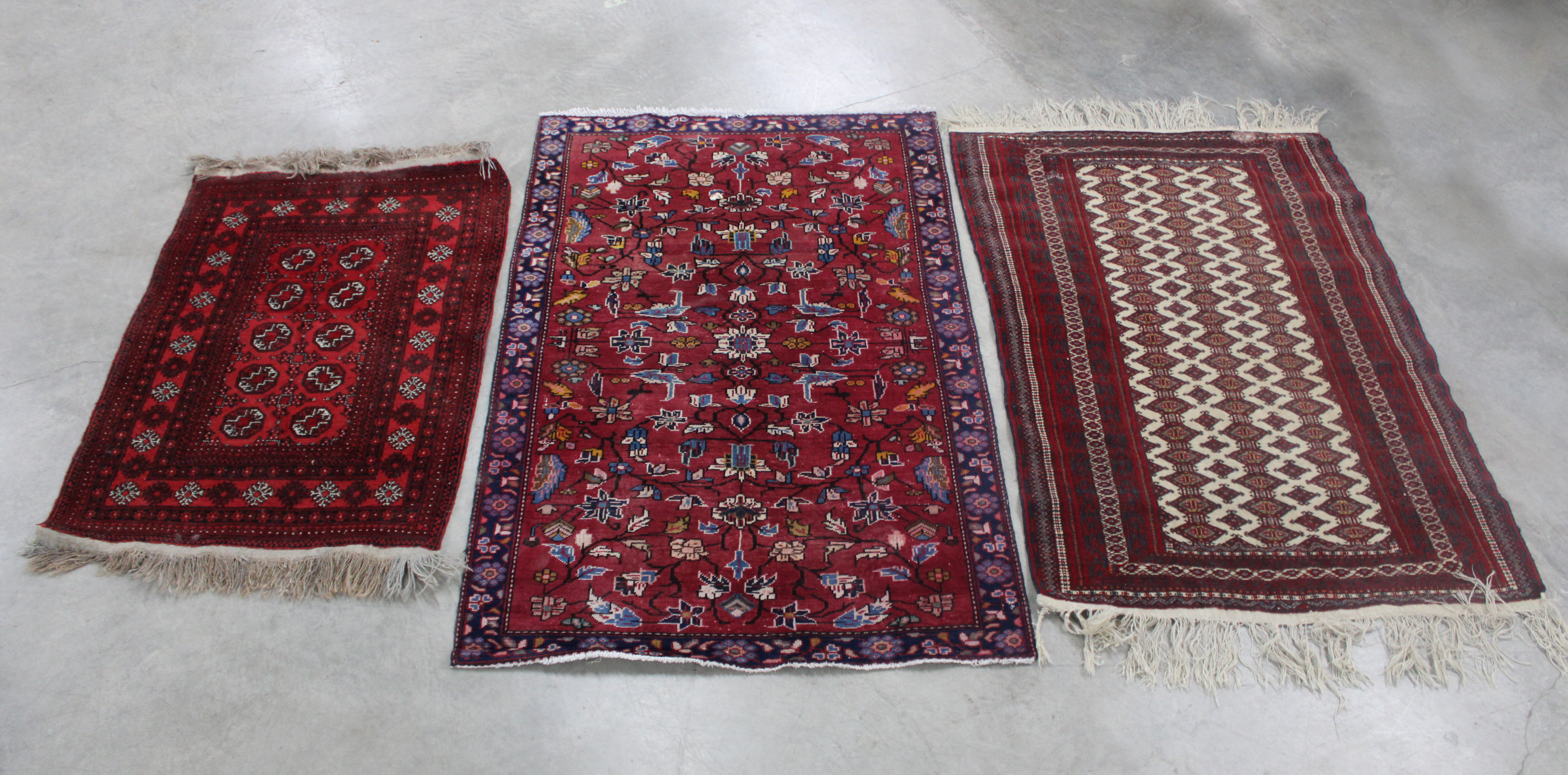 Appraisal: MISC PERSIAN SCATTER RUGS misc Persian scatter rugs condition one