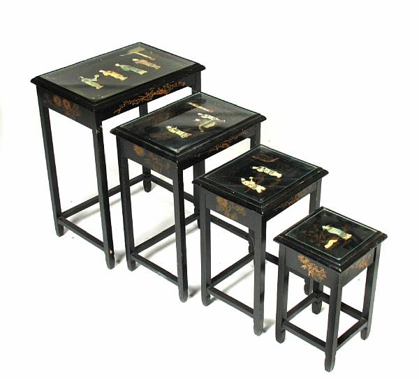 Appraisal: A nest of four Chinese nesting tables height in width