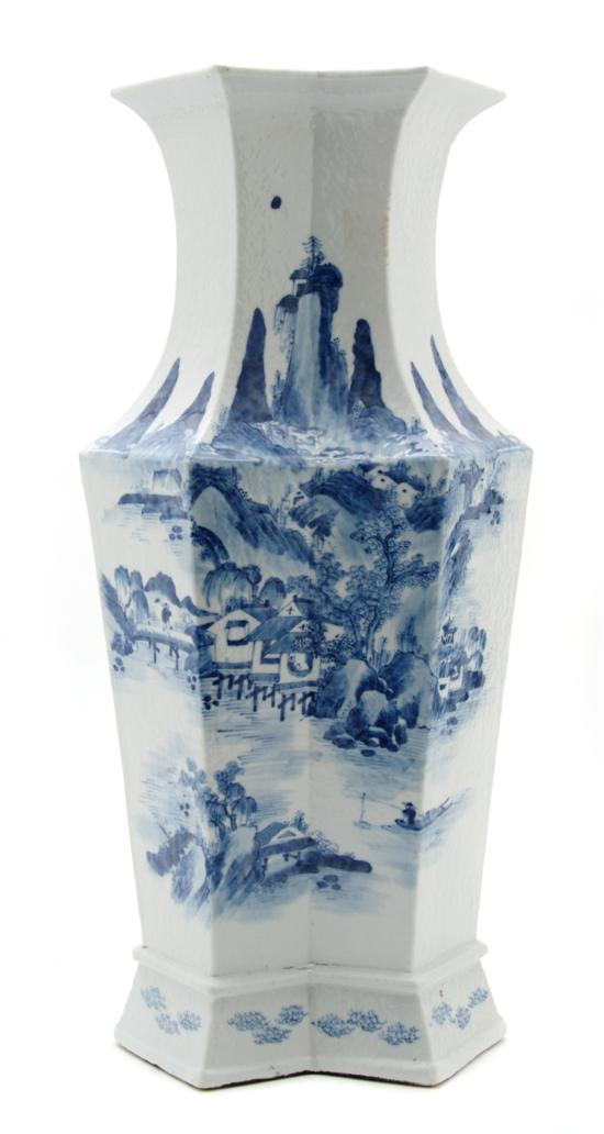 Appraisal: A Chinese Tapered Porcelain Vase th century Kangxi style the