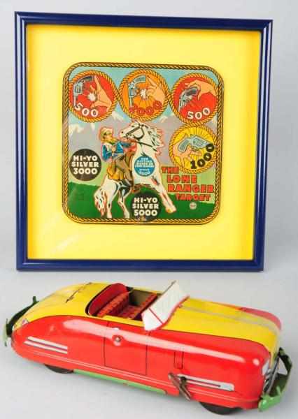 Appraisal: Lot of Tin Litho Toy Items American Includes one Wyandotte