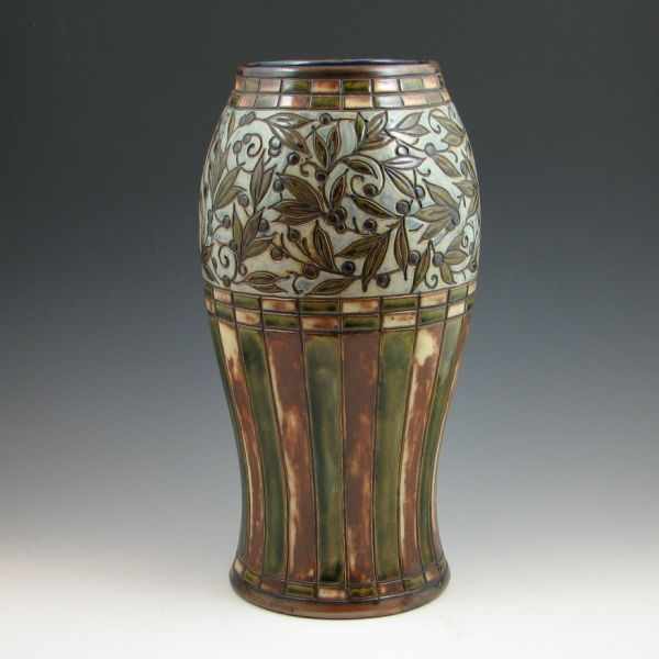 Appraisal: Large Royal Doulton Lambeth vase with excellent hand-incised decoration signed