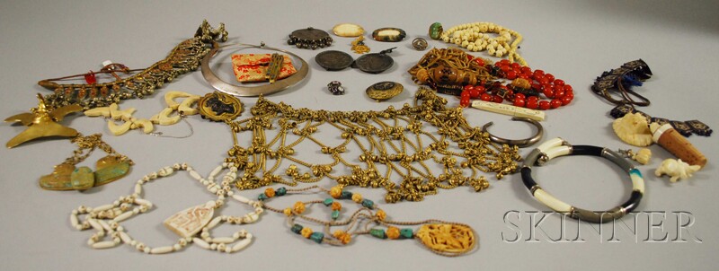 Appraisal: Group of Ethnic and Ethnic-style Jewelry including Indian-style necklaces Egyptian