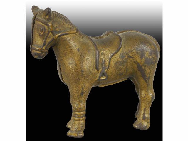 Appraisal: Cast Iron Small Saddle Horse Still Bank Description Made by