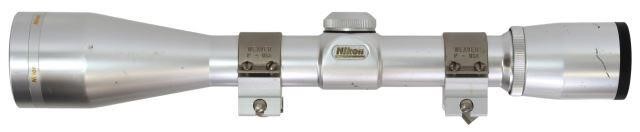 Appraisal: Nikon x rifle scope in silvered finish optics and reticle