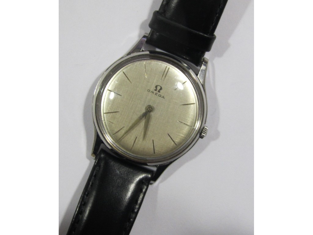 Appraisal: Gents mid th century stainless steel Omega wrist watch with