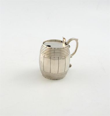 Appraisal: A Victorian silver mustard pot by Henry Wilkinson Sheffield leaf