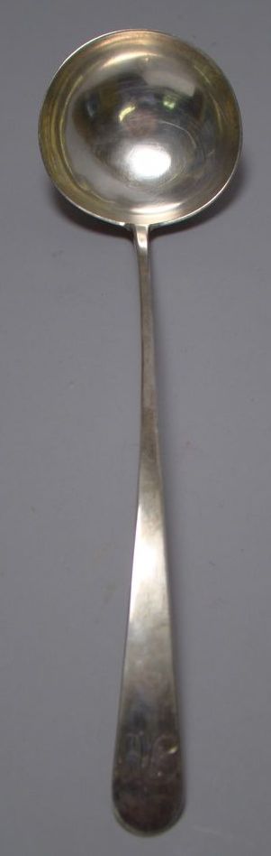 Appraisal: AMERICAN COIN SILVER SOUP LADLE Circa Maker's mark J G