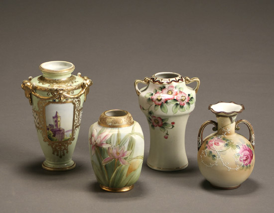 Appraisal: Group of Four Nippon Vases First Quarter th Century Consisting