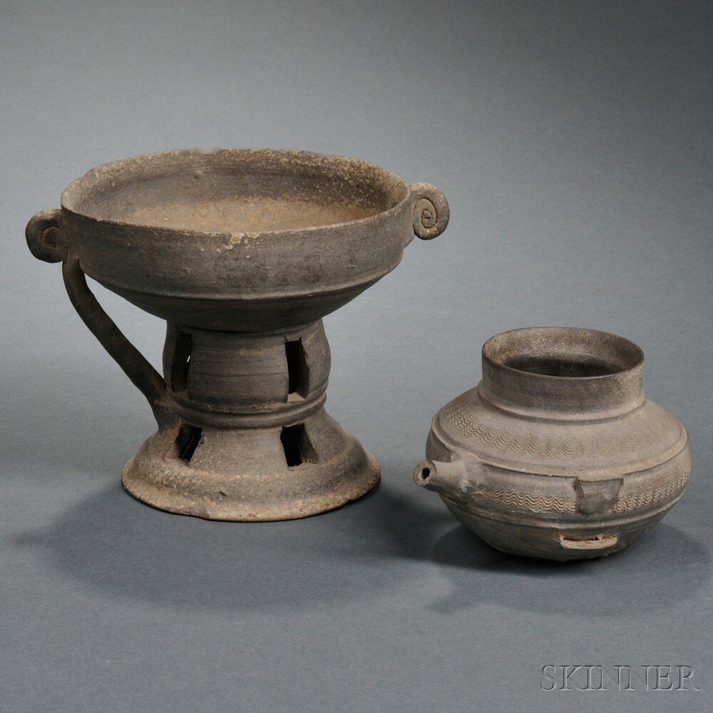 Appraisal: Two Pieces of Pottery Korea possibly Silla period th century