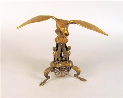 Appraisal: Assembled gilt bronze watch holder Modeled as an eagle with