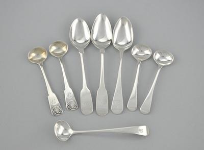 Appraisal: A Collection of British and Scottish Sterling Silver Spoons ca