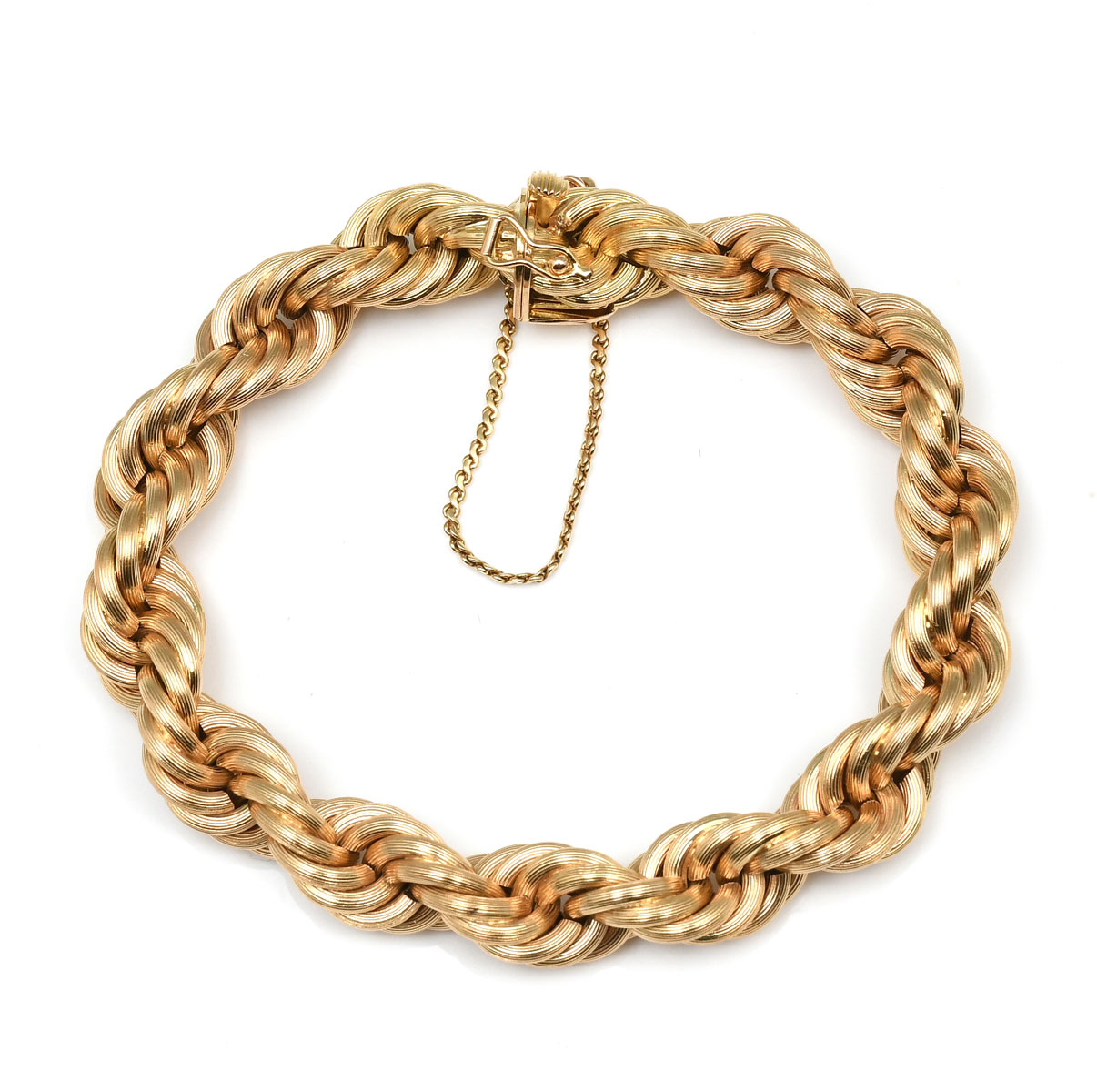 Appraisal: GRAM K TWISTED ROPE BRACELET Beautiful K yellow gold twisted