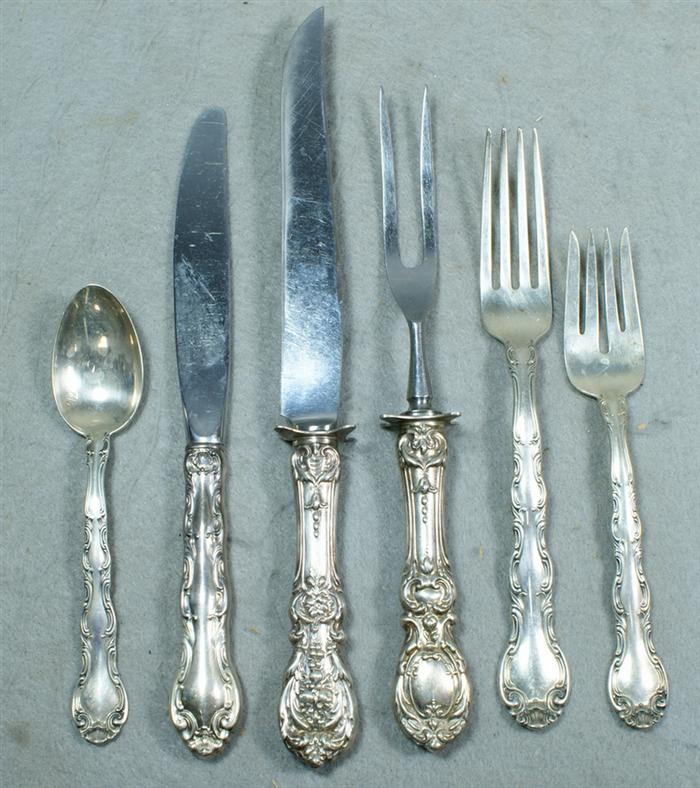 Appraisal: pcs Alvin French Scroll sterling silver flatware c o each