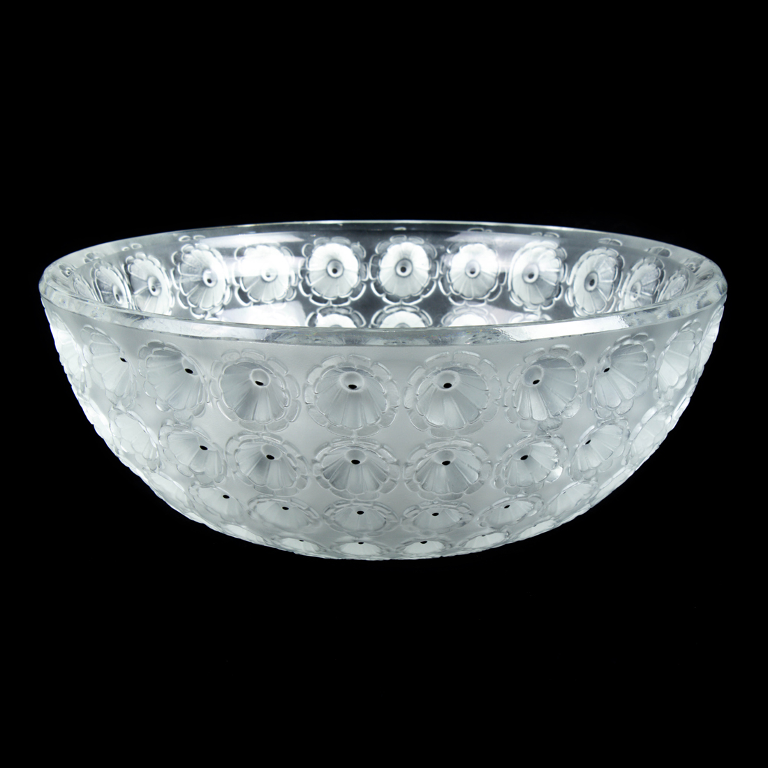 Appraisal: A LALIQUE FROSTED AND CLEAR MOLDED GLASS NEMOURS BOWL A