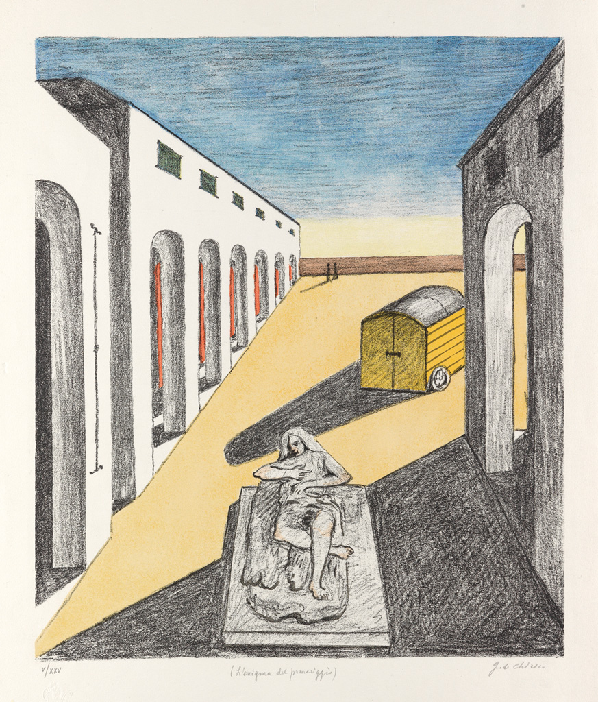 Appraisal: GIORGIO DE CHIRICO Enigma del Pomeriggio Color lithograph on wove