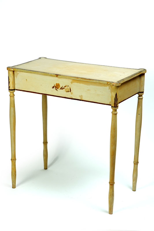 Appraisal: DECORATED DRESSING TABLE Attributed to Salem Massachusetts - pine Simple