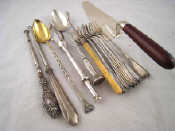 Appraisal: A mixed lot comprising a silver trowel two silver mounted