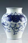 Appraisal: JAPANESE FINE PORCELAIN VASE - Kyoto School ovoid form vase