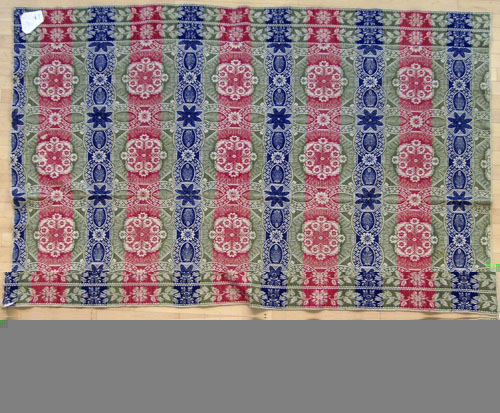 Appraisal: Three woven coverlets th c one signed Made by D