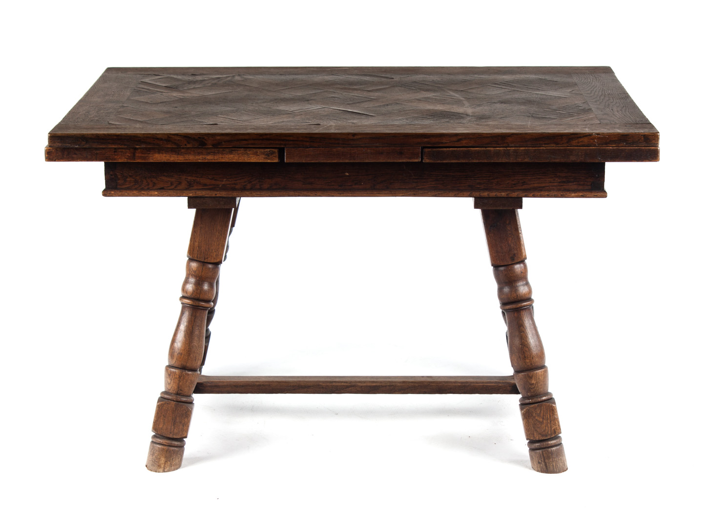 Appraisal: French country style oak draw leaf table