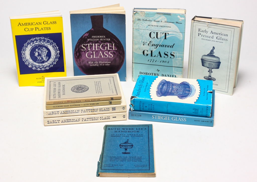 Appraisal: ELEVEN GLASS BOOKS INCLUDING LEE AND DANIEL Twentieth century Includes