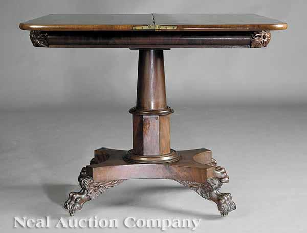 Appraisal: An American Classical Mahogany Games Table early th c Philadelphia