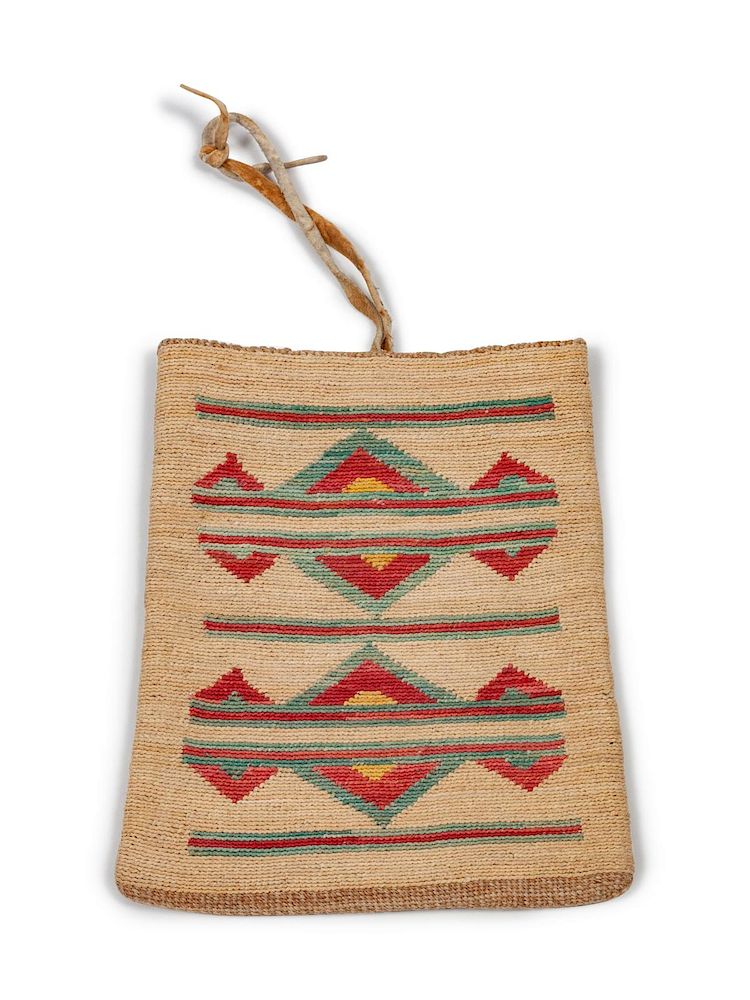 Appraisal: Nez Perce Corn Husk Bag Nez Perce Corn Husk Bag