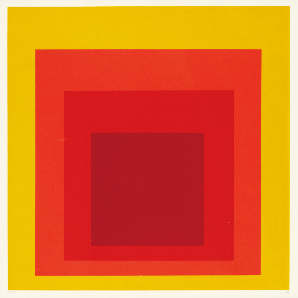 Appraisal: JOSEF ALBERS Hommage au Carr Color screenprint on Arches x