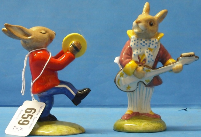 Appraisal: Royal Doulton Bunnykins Figures Mr Bunnybeat DB and Cymbals DB