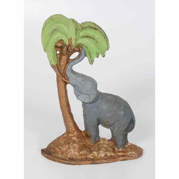 Appraisal: Cast Iron Elephant Doorstop American a cast iron and painted