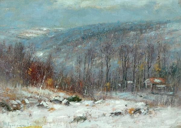 Appraisal: Joseph H Greenwood American - A winter landscape A summer