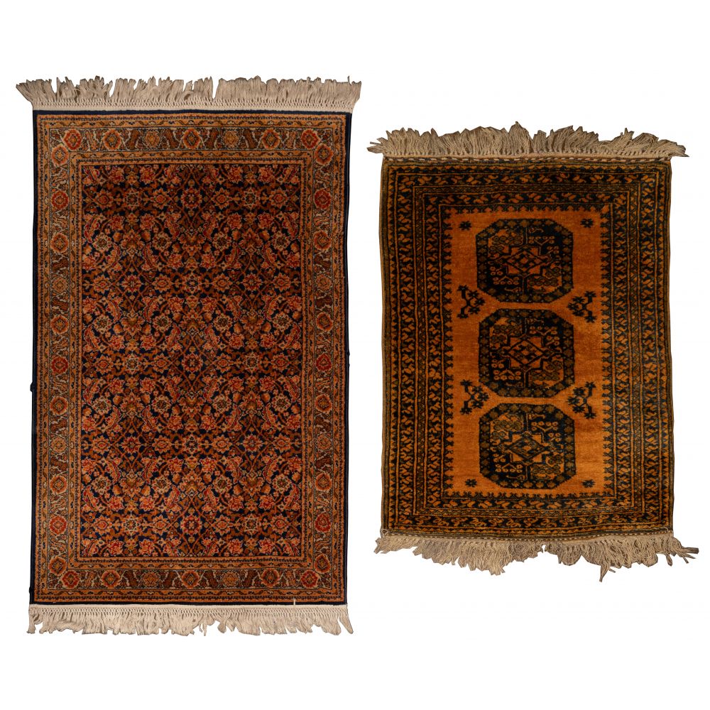 Appraisal: PERSIAN WOOL RUGS items including an abstract floral in hues