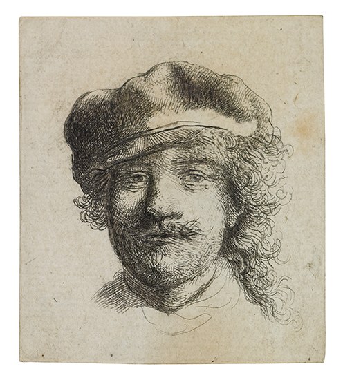 Appraisal: REMBRANDT VAN RIJN Self Portrait Wearing a Soft Cap Full