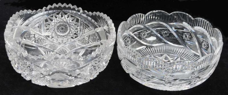 Appraisal: Lot of Cut Crystal Bowls Description One is a brilliant