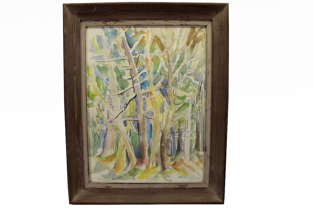 Appraisal: Yolanda Fusco - Wooded Landscape Yolanda Fusco - Wooded Landscape