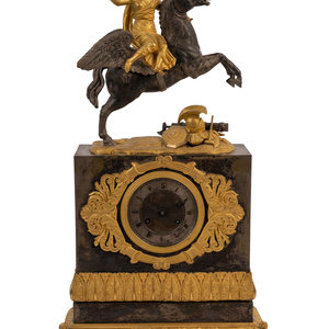 Appraisal: A Louis Philippe Gilt Bronze and Steel Figural Mantel Clock