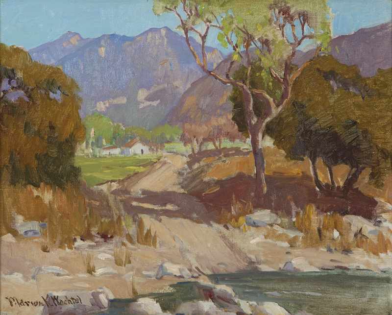 Appraisal: California landscape possibly Malibu or Santa Monica oil on waxed