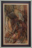 Appraisal: MARCEL DUCHAMP French - ABSTRACT Mixed media abstract scene with