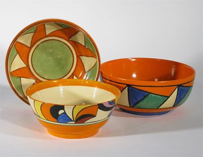 Appraisal: Swirls' a Clarice Cliff Bizarre bowl designed by Clarice Cliff