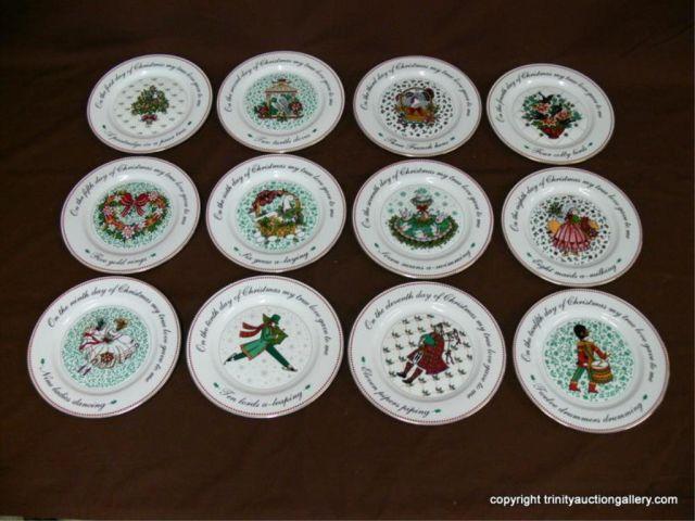 Appraisal: Twelve Days of Christmas Snack Plate Set - Includes all